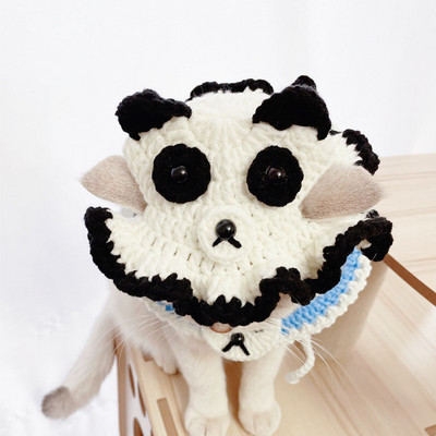 Pleteni ručno rađeni šešir za kućne ljubimce Pokrivalo za tigrovu glavu u novogodišnjem stilu Slatka mačka Pokrivala za glavu s crtanim filmom sa životinjama Mačić Psić Cosplay kostim Dodaci