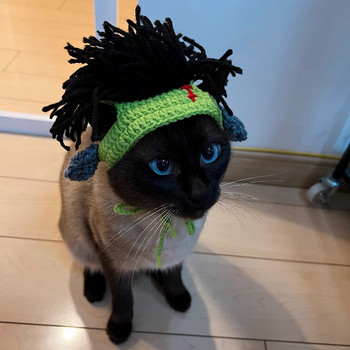 Χειροποίητο καπέλο γάτας Punk Funny άτριχο καπέλο γάτας Sphinx Καπέλα κεφαλής γάτας για γάτες Αξεσουάρ για γάτες Προμήθειες για Cat Cosplay