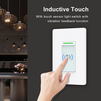 Tuya Wifi Smart Wall Switch 3 Way US Light Switches DIY Smart Home LED Bulb Automation Module Smart Life APP Φωνητικός έλεγχος