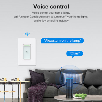 Tuya Wifi Smart Wall Switch 3 Way US Light Switches DIY Smart Home LED Bulb Automation Module Smart Life APP Φωνητικός έλεγχος