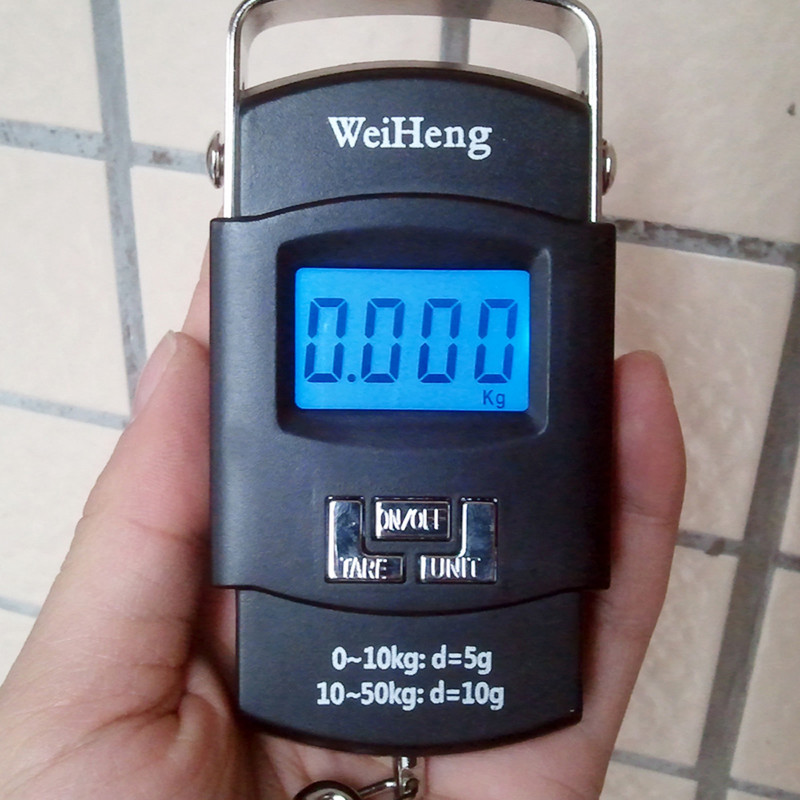 50 kg/110 lb Digitalna elektronička vaga za prtljagu, prijenosna vaga za kovčeg, rastezljiva ručka, putna torba, kuka za vaganje,