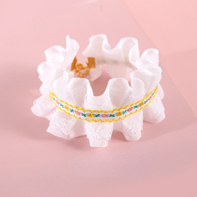 Pribor za mačke Čipka za kućne ljubimce Etnička Lolita Pokrivalo za glavu s podesivim ovratnikom Traka za glavu Princess Rođendanska mačka Cosplay šešir