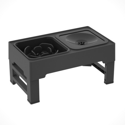 Lemmikloomade kokkupandav söögilaud Keskmise suurusega koertele Kõrgendatud toit Veesöötjad Reguleeritava kõrgusega koerte aeglane söötmiskauss