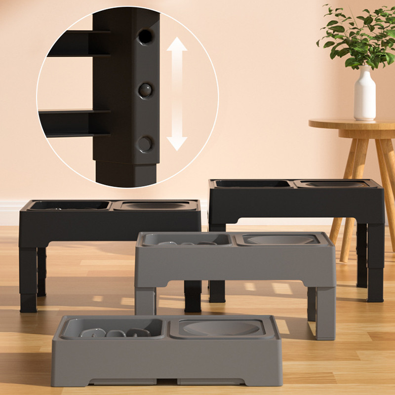 Lemmikloomade kokkupandav söögilaud Keskmise suurusega koertele Kõrgendatud toit Veesöötjad Reguleeritava kõrgusega koerte aeglane söötmiskauss