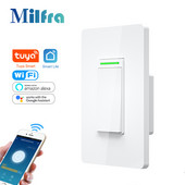 Milfra US Smart Wifi Svjetlo Zidni prekidač Neutralna žica Potrebna fizička tipka Tuya Smart Life aplikacija Glasovni daljinski upravljač Kućni DIY