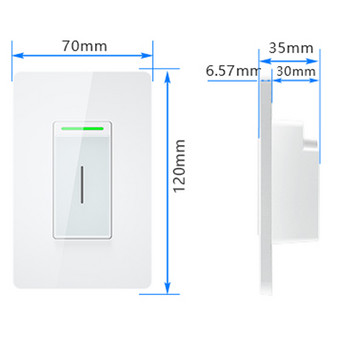 Milfra US Smart Wifi Φωτεινός διακόπτης τοίχου Απαιτείται ουδέτερο καλώδιο Φυσικό κουμπί Tuya Smart Life Φωνητικό τηλεχειριστήριο Home DIY