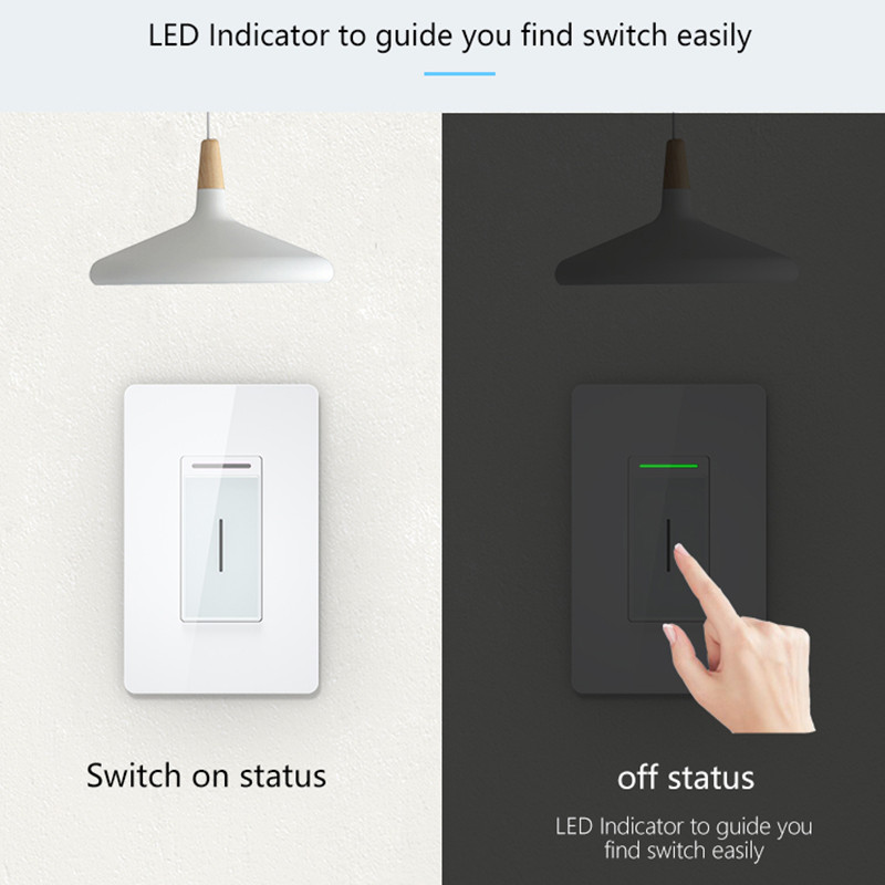 Milfra US Smart Wifi Svjetlo Zidni prekidač Neutralna žica Potrebna fizička tipka Tuya Smart Life aplikacija Glasovni daljinski upravljač Kućni DIY