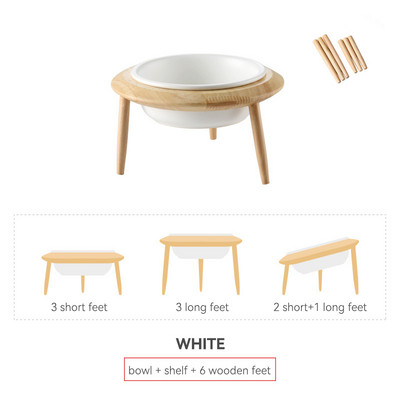 Povišene keramičke zdjelice za mačke, podesive visine, posuda za vodu za male pse, posuda za hranjenje s visokim stopalima za kućne ljubimce, keramička hranilica za pse, mačke