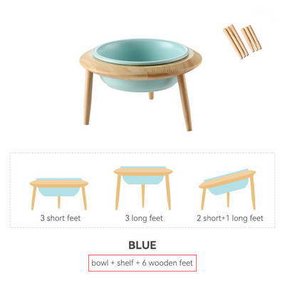 Povišene keramičke zdjelice za mačke, podesive visine, posuda za vodu za male pse, posuda za hranjenje s visokim stopalima za kućne ljubimce, keramička hranilica za pse, mačke