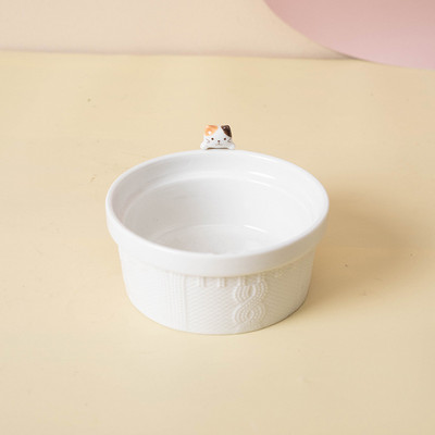 Dvostruke zdjelice za mačke, keramičke hranilice za vodu za hranu za kućne ljubimce s drvenim stalkom, mačke, štene, piće, pribor za jelo, umivaonik za hranjenje mačaka