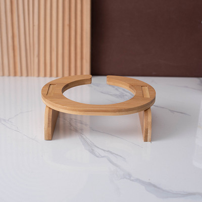 Dvostruke zdjelice za mačke, keramičke hranilice za vodu za hranu za kućne ljubimce s drvenim stalkom, mačke, štene, piće, pribor za jelo, umivaonik za hranjenje mačaka