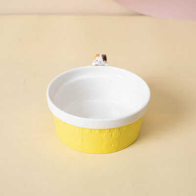 Dvostruke zdjelice za mačke, keramičke hranilice za vodu za hranu za kućne ljubimce s drvenim stalkom, mačke, štene, piće, pribor za jelo, umivaonik za hranjenje mačaka