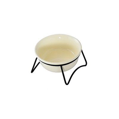 Kaķu barības ūdens bļoda keramikas mājdzīvnieku dzeršanas barotavas ar dzelzs statīvu Nordic Cats noliekti barošanas piederumi