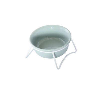 Kaķu barības ūdens bļoda keramikas mājdzīvnieku dzeršanas barotavas ar dzelzs statīvu Nordic Cats noliekti barošanas piederumi
