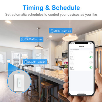 Tuya Smart Wifi Switch Inductive Touch US Wall Light Switches Smart Life APP Voice Remote Control Λειτουργεί με Alexa Google Home