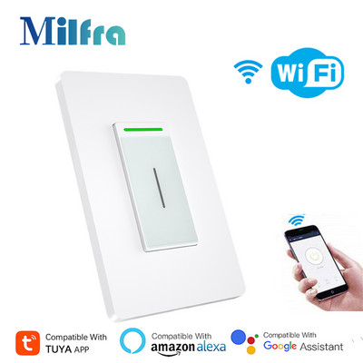 Tuya Smart Wifi Switch Inductive Touch US Wall Light Switches Smart Life APP Voice Remote Control Λειτουργεί με Alexa Google Home