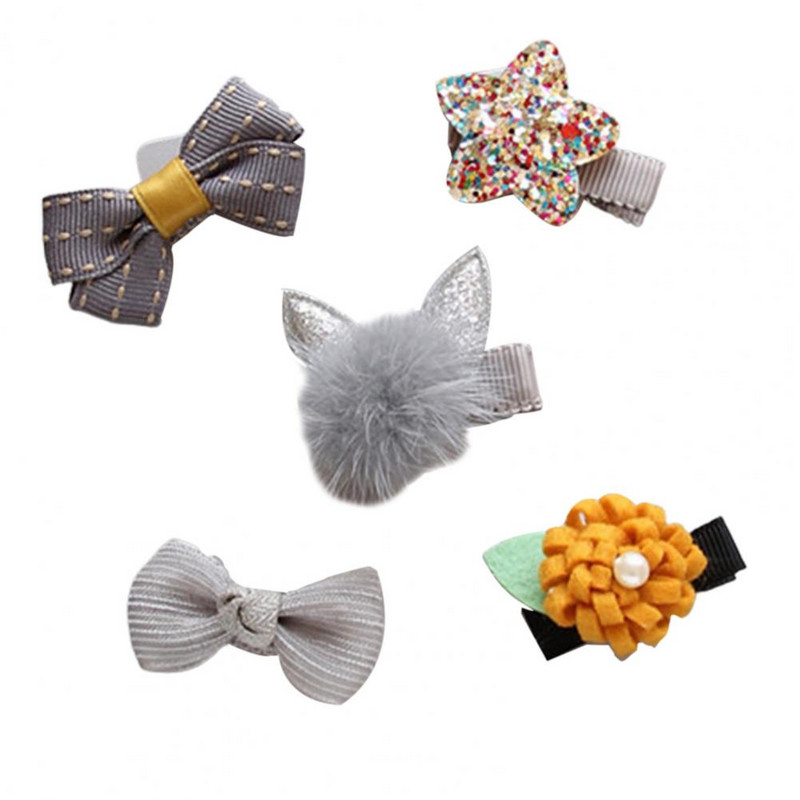 5 tk/komplekt Lemmiklooma juukseklambrid Mitmevärvilised lemmikloomade juuste kaunistusriie Armsad lemmikloomakoerte juukseklambrid aastavahetuseks