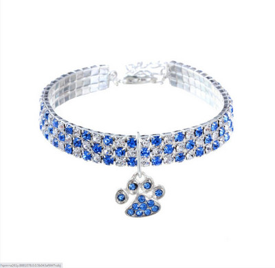 Modni 3 reda blistavih kamenčića Nakit Ogrlica s mačkama Luksuzni kristali s klinovima Štene Ogrlica za mače za male mačke Dodaci za kućne ljubimce