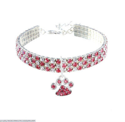 Modni 3 reda blistavih kamenčića Nakit Ogrlica s mačkama Luksuzni kristali s klinovima Štene Ogrlica za mače za male mačke Dodaci za kućne ljubimce