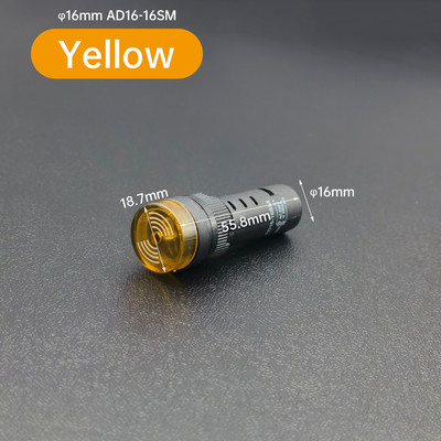 AD16-16SM 16 /22mm Zvučni signal upozorenja Trepereći crveni LED Isprekidani zvučni indikator alarma 12V 24V 110V AD16-22SM