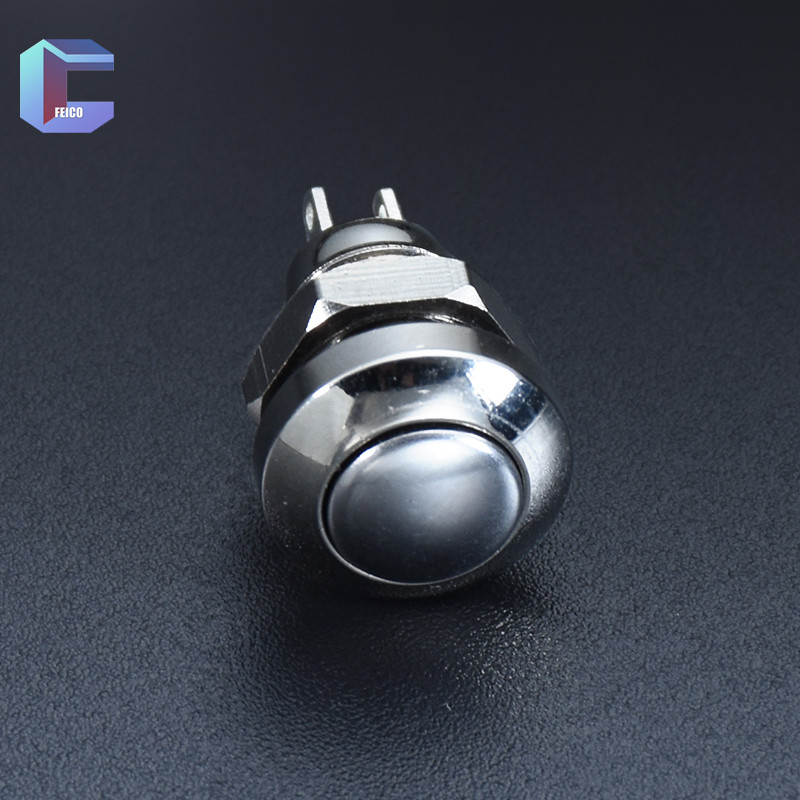 8 mm veekindel hetkeline lähtestamine 1 NO kuulpeaga nikeldatud messingist või oksiidist ilma LED-tuledeta nupplüliti