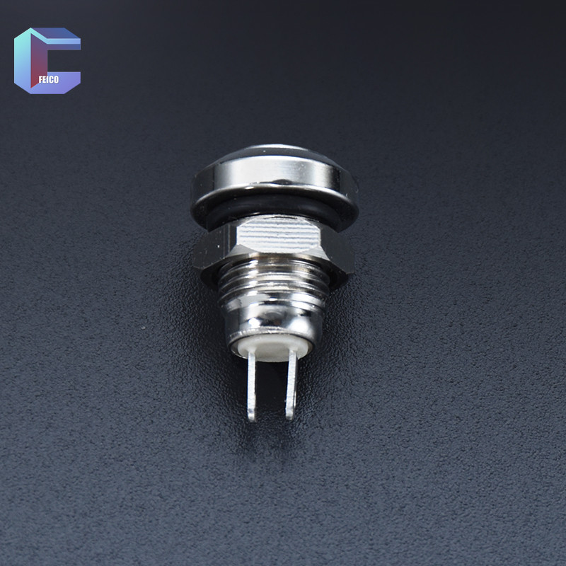 8 mm veekindel hetkeline lähtestamine 1 NO kuulpeaga nikeldatud messingist või oksiidist ilma LED-tuledeta nupplüliti