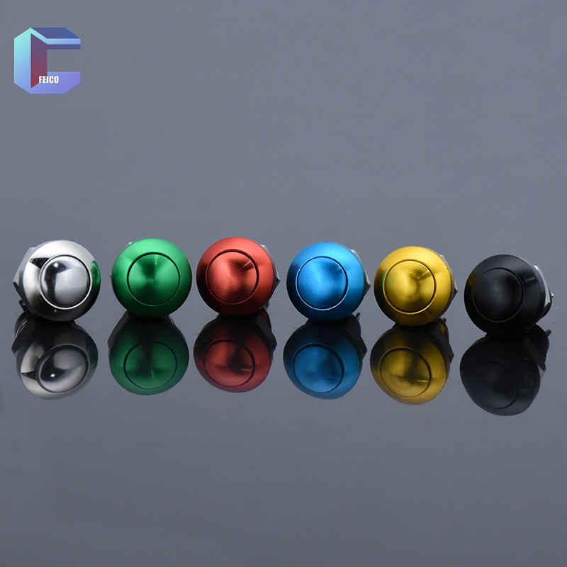 8 mm veekindel hetkeline lähtestamine 1 NO kuulpeaga nikeldatud messingist või oksiidist ilma LED-tuledeta nupplüliti