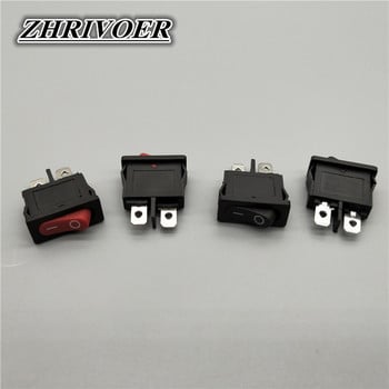 5 τεμ. 10x22mm KCD1-110 Μαύρος Super Thin Rocker Switch NO/OFF 2 Pin Small Instrument Switch Power