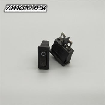 5 τεμ. 10x22mm KCD1-110 Μαύρος Super Thin Rocker Switch NO/OFF 2 Pin Small Instrument Switch Power