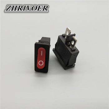 5 τεμ. 10x22mm KCD1-110 Μαύρος Super Thin Rocker Switch NO/OFF 2 Pin Small Instrument Switch Power