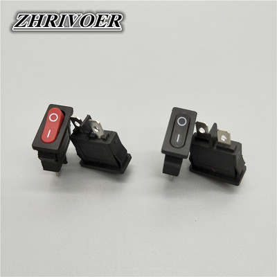 5 τεμ. 10x22mm KCD1-110 Μαύρος Super Thin Rocker Switch NO/OFF 2 Pin Small Instrument Switch Power