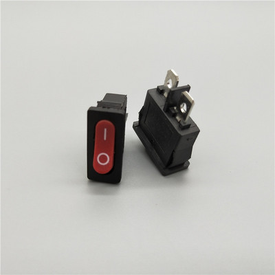 5 tk 10x22mm KCD1-110 must üliõhuke klahvlüliti NO/OFF 2 kontaktiga väikese instrumendi toitelüliti