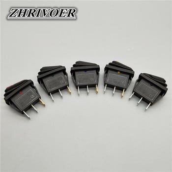 12V/220V LED светлина KCD3 Вкл. Изкл. Правоъгълен дълъг превключвател Водоустойчив IP67 капак Табло за кола 3PIN/2Pin