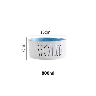 2100 ml Lielas ietilpības kaķu keramikas bļoda Liela suņu barība Ūdens barotājs mājdzīvnieku dzēriens Ēst Barošanas piederumi Kucēnu kaķēnu trauku trauki