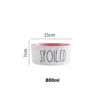 2100 ml Lielas ietilpības kaķu keramikas bļoda Liela suņu barība Ūdens barotājs mājdzīvnieku dzēriens Ēst Barošanas piederumi Kucēnu kaķēnu trauku trauki