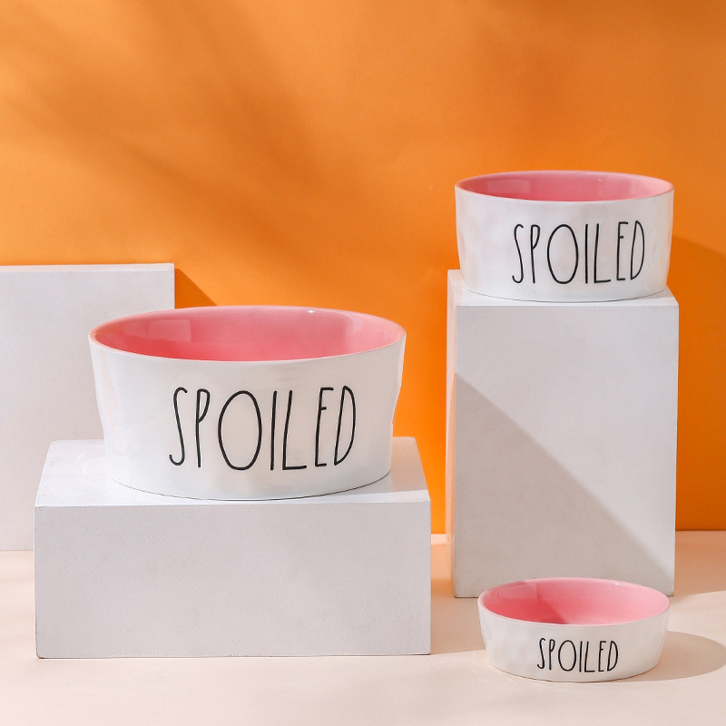 2100 ml Lielas ietilpības kaķu keramikas bļoda Liela suņu barība Ūdens barotājs mājdzīvnieku dzēriens Ēst Barošanas piederumi Kucēnu kaķēnu trauku trauki