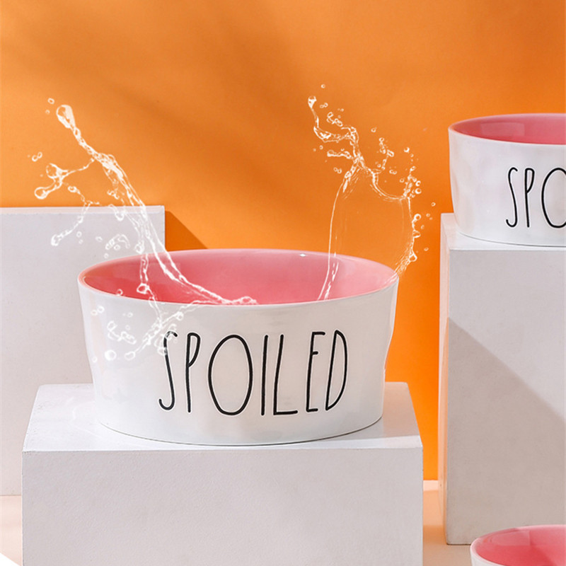 2100 ml Lielas ietilpības kaķu keramikas bļoda Liela suņu barība Ūdens barotājs mājdzīvnieku dzēriens Ēst Barošanas piederumi Kucēnu kaķēnu trauku trauki