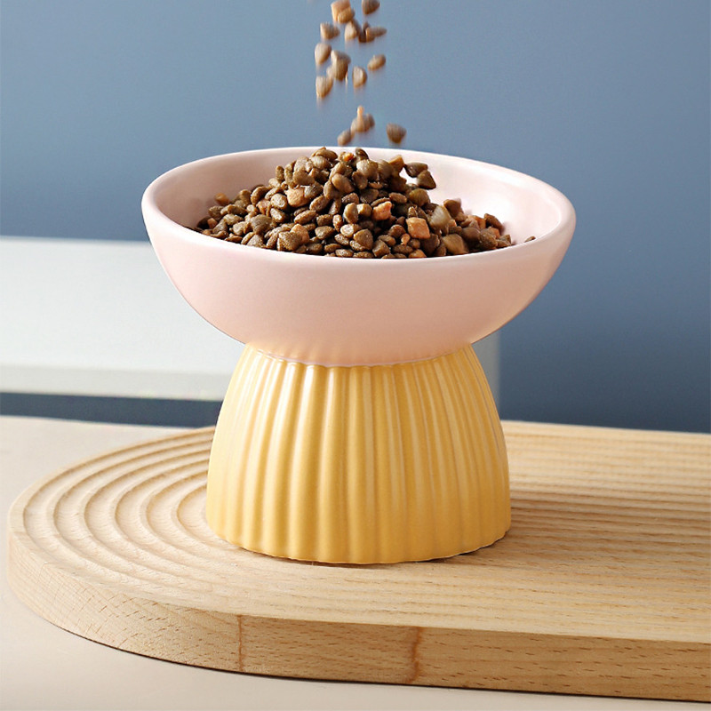 Kasside keraamiline kauss Põhjamaade väikestele koertele Toit Veekausid Lemmikloomadele kasvatatud söötmistarbed Kõrgendatud Kassid Joomine Söömine Keraamikasöötur