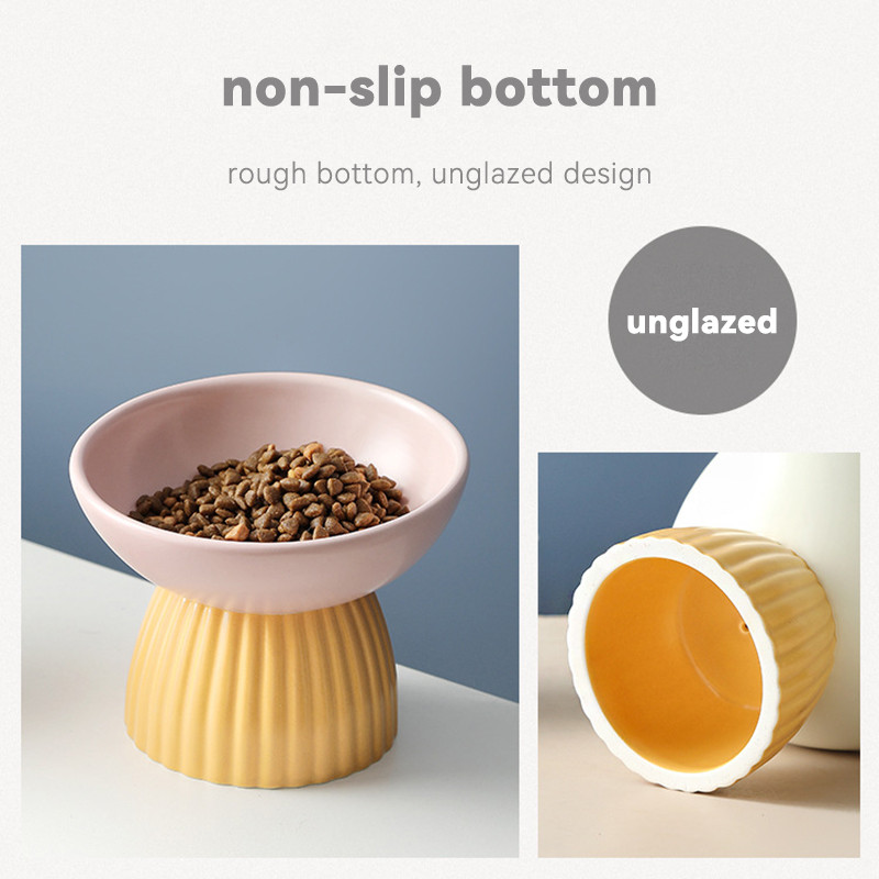 Kasside keraamiline kauss Põhjamaade väikestele koertele Toit Veekausid Lemmikloomadele kasvatatud söötmistarbed Kõrgendatud Kassid Joomine Söömine Keraamikasöötur