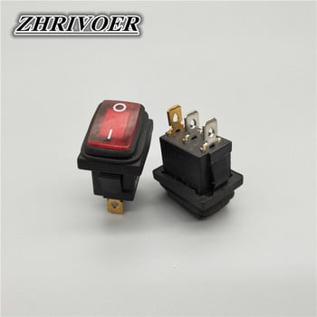 KCD1 12V/220V LED светлина Водоустойчив превключвател 3Pin 10A/250V IP67 Превключвател с бутон