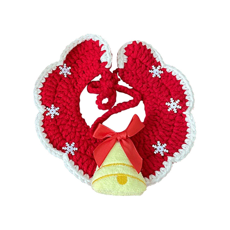 jauns jauks Ziemassvētku vecīša kaķa siekalas dvielis suņa šalle vilna mājdzīvnieku kaklasiksna Ziemassvētku dāvanu dekorēšana kucēnu aksesuāri kaķu kaklasiksna mājdzīvnieku piederumi