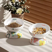 Keramička posuda za mačke Povišena hrana za kućne ljubimce Hranilice za vodu Mali psi Piće Pribor za jelo Mačke Pribor za hranjenje uzgojenih štenaca