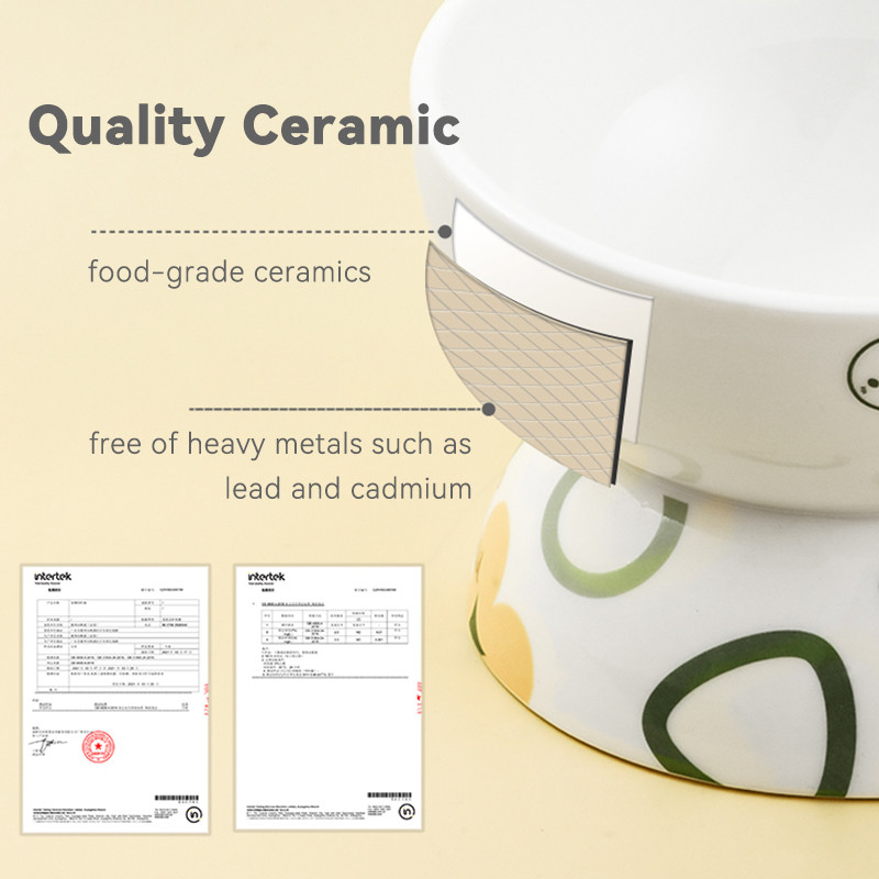 Keramička posuda za mačke Povišena hrana za kućne ljubimce Hranilice za vodu Mali psi Piće Pribor za jelo Mačke Pribor za hranjenje uzgojenih štenaca