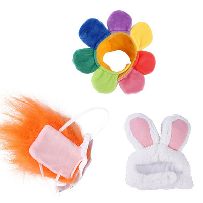 3Pcs Slatki kućni ljubimci Pas Mačke Kape Šešir Kostimi lava zeca za pse Male čivave Francuski buldog Puppy Festival Potrepštine za kućne ljubimce