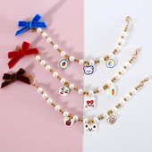 Ogrlica za kućne ljubimce Dodaci za kućne ljubimce Mačka Ogrlica od umjetnih bisera Privjesak Nakit za kućne ljubimce Poklon 3 boje Privjesak Ogrlica Proizvod za kućne ljubimce