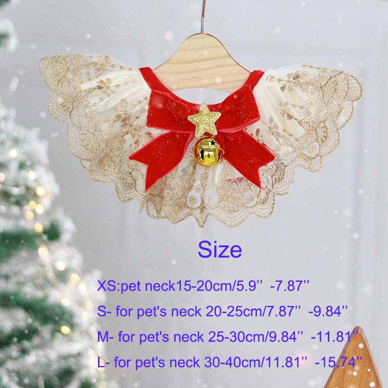 Luksusa dizains Zelta tilla kaķa kakla lakats Ziemassvētku sarkans tauriņš, satīna suņu kaklasiksna korejiešu stila atslēgu piekariņš krūtis šnaucers