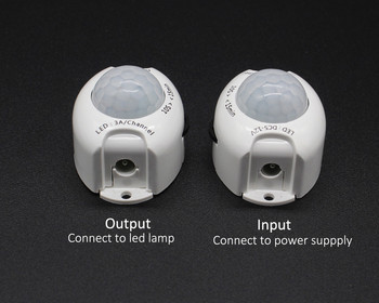 Превключвател за светлина със сензор за движение 5V 12V PIR Сензор за движение DC Детектор за движение Активиран таймер Автоматично включване и изключване за LED лента