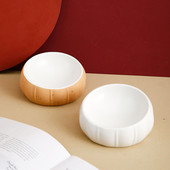 Kaķu keramikas bļoda Neslīdoša suņu barība Ūdens barotavas Mājdzīvnieku jaukās ķirbja formas barošanas piederumi