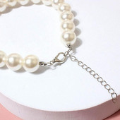 Mājdzīvnieku apkakles kaklarota Modes mājdzīvnieku rotaslietas, baltas kucēnu mākslīgās pērles kāzām