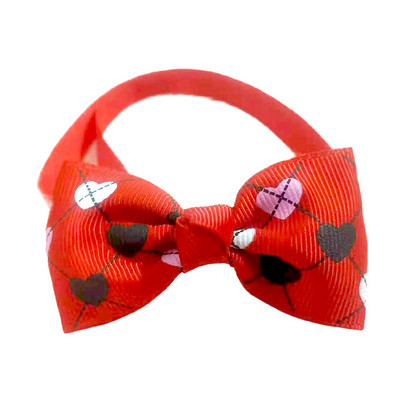 1PC Božićno srce Mačka Ogrlica za pse Blagdanska mačka Pas Leptir mašna Podesiva traka za vrat Mačka Dodaci za njegu pasa Ogrlica za štene